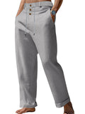 Men's Casual Solid Color High Rise Drawstring Pants