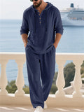 Men's Cozy Relaxed Fit Summer Resort Wear Linen Sets