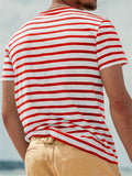 Men's Summer Casual Striped Short Sleeve Shirt