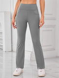 Women's Casual Solid Color High Waist Flared Pants