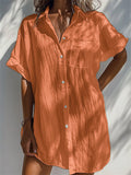 Summer Modern Trendy Women's Short Sleeve V Neck Blouses