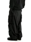 Men's Loose Fit Wide Leg Utility Cargo Pants with Multiple Pockets
