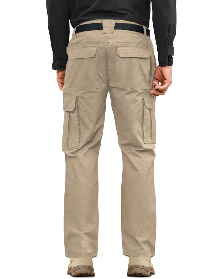Men's Autumn Lightweight Water Repellent Pockets Outdoor Cargo Trousers