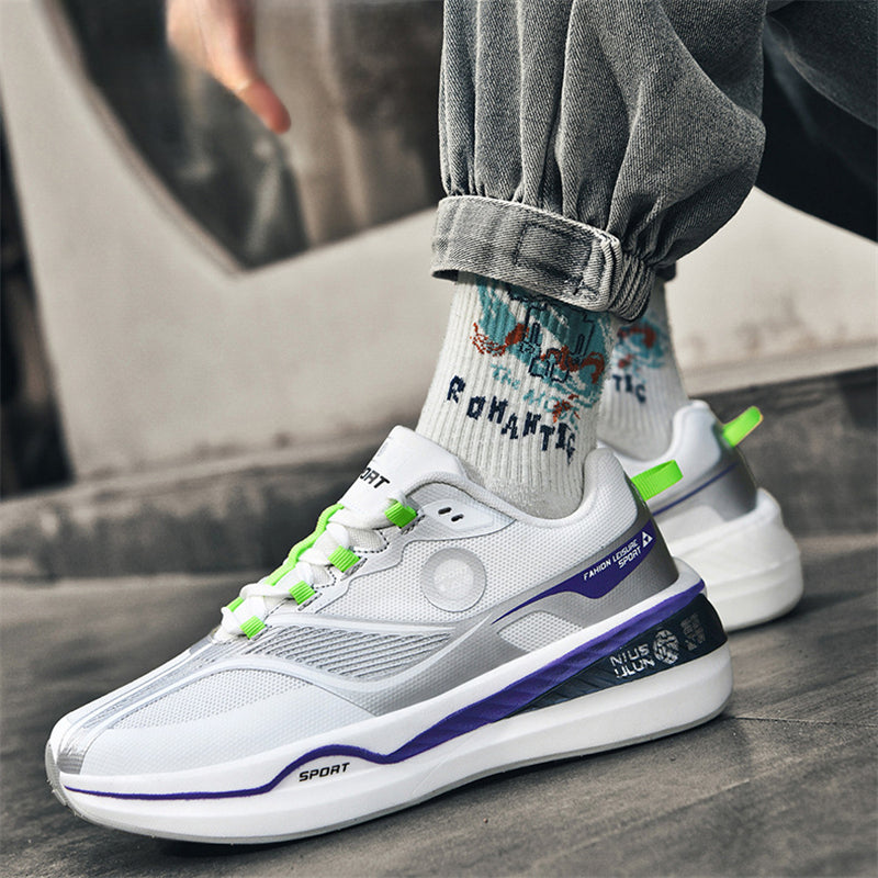 Male's Trendy Rebound Lightweight Mesh Contrast Color Sneakers