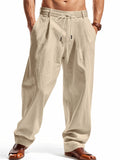 Men's Casual Linen Drawstring Beach Pants