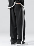 Men's Plus Size Casual Contrast Color Drawstring Pants