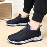 Men's Comfortable Warm Plush Liner Walking Sneakers