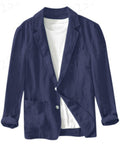 Men's Solid Color Suit Collar Pockets Single Breasted Long Sleeve Coat