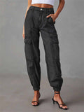 Women's Trendy High Waist Multi-Pocket Cargo Jeans