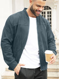 Men's Simple Autumn Faux Suede Zipper Casual Jackets