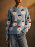 Women Pullover Santa Fuzzy Ugly Christmas Sweaters