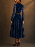 Elegant Leopard Print Contrast Trim Long Shirt Dress for Women