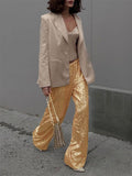 Women's Elegant Shiny Sequins Straight-Leg Pants