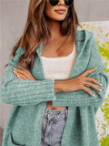 Women's Back Letter Heart Print Open Front Sweater