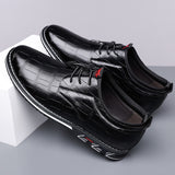 Men's Faux Leather Casual British Style Lace Up Flats Shoes