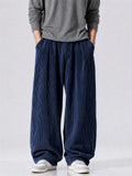 Men's Autumn Simple Retro Corduroy Loose Fit Straight Leg Trousers