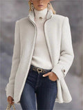 ‌Autumn Zip Up Faux Shearling Coat for Women‌
