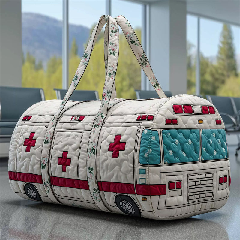Ambulance Shaped Quilted Canvas Duffel Bag