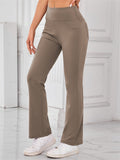 Women's Casual Solid Color High Waist Flared Pants