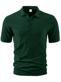 Men's Summer American Style Short Sleeve Polo Shirts Casual Business