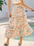 Women's Holiday Style Print Pockets A-Line Beach Skirts
