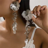 Vintage Leaf Tassel Drop Earrings for Lady