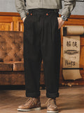 Men's Retro Style Straight Leg American Causal Cargo Pants