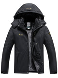 Men's Winter Warm Fleece Lined Outdoor Windproof Hiking Hooded Coats