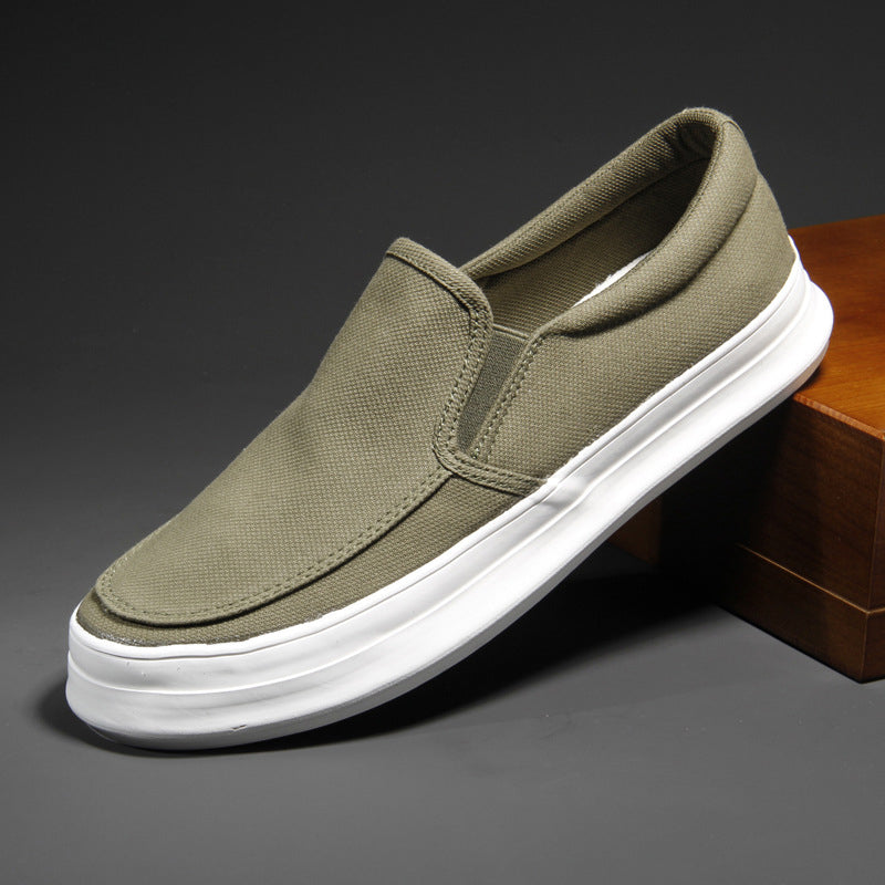 Trendy Male Slip-on Low Top Flat Canvas Shoes
