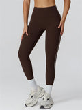 Contrast Trim Buttock Lifting High-Waist Workout Fitness Yoga Pants for Women