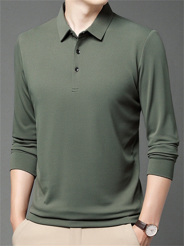 Men's Casual Solid Color Long Sleeve Shirts