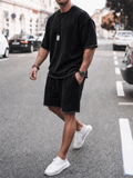 Men's Cool Street Style Oversized Frayed Hem Tracksuit