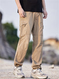 Men's Outdoor Cargo Pants - Loose Fit Multi-Pockets Hiking Travel Trousers