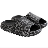 Skidproof Household Graffiti Yeezy Slides for Couples
