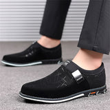 Men's Trendy Printed Rubber Sole Slip On Flat Shoes