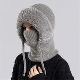 Women's Outdoor Winter Warm Beanie Hat with Face Cover