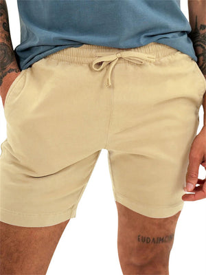 Comfort Sports Beach Pure Color Drawstring Shorts for Men