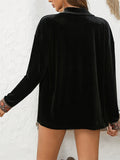 Women's Retro Ethnic Style Embroidery Patchwork Zip Up Long Sleeve Coat