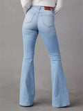 Female Temperament High Waist Ripped Denim Pants