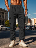 Men's Casual Linen Pockets Drawstring Jogger Pants