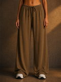 Women High Waist Baggy Drawstring Lounge Wide Leg Sweatpants