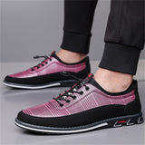 Men's Trendy Casual Striped Lace Up Slip-ons Flats Shoes