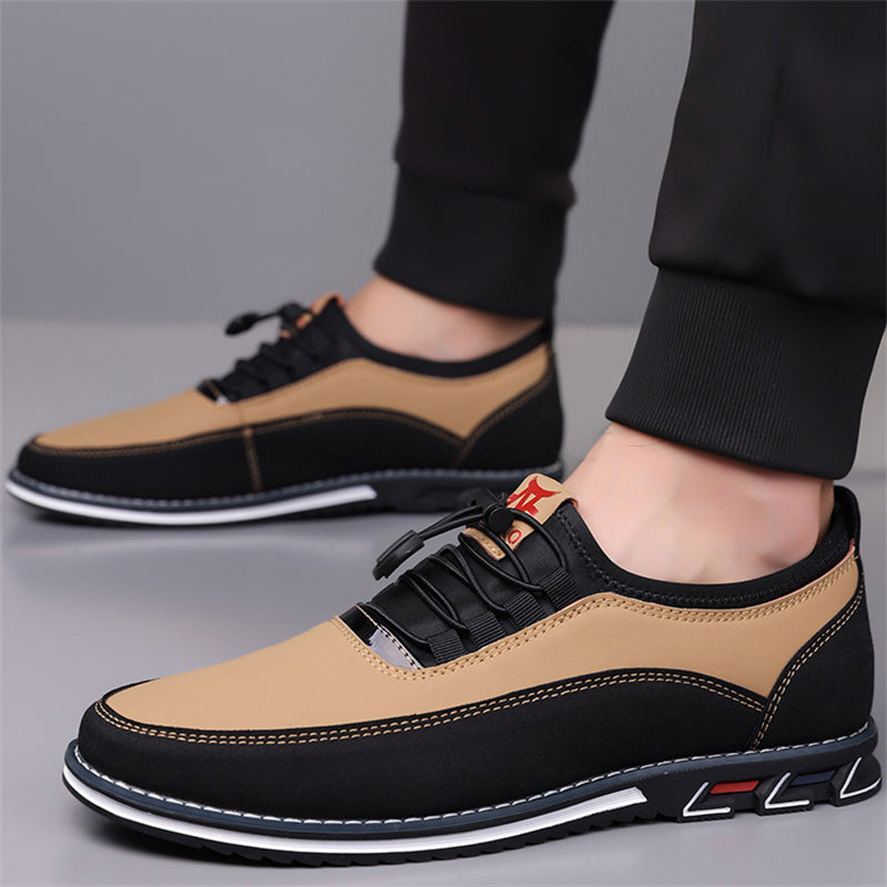 Men's Casual Contrast Color Lace Up Slip-ons Flats Shoes