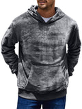 Men's Solid Color Long Sleeve Pullover Fleece Hoodie