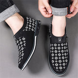 Men's Street Geometry Pattern Casual Slip-ons Shoes