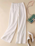 Leisure Linen High-Rise Oversized Pants for Women