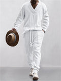 Men's Fashion Knitted Two Piece Outfit Sets