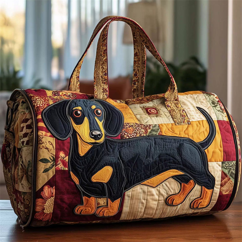 Cute Dachshund Dog Print Duffle Bag For women