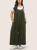 Women's Casual Solid color Wide Leg Overall Jumpsuit