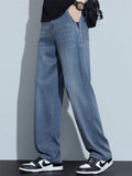 Men's Super Comfort Lightweight Straight Leg Jeans for Summer